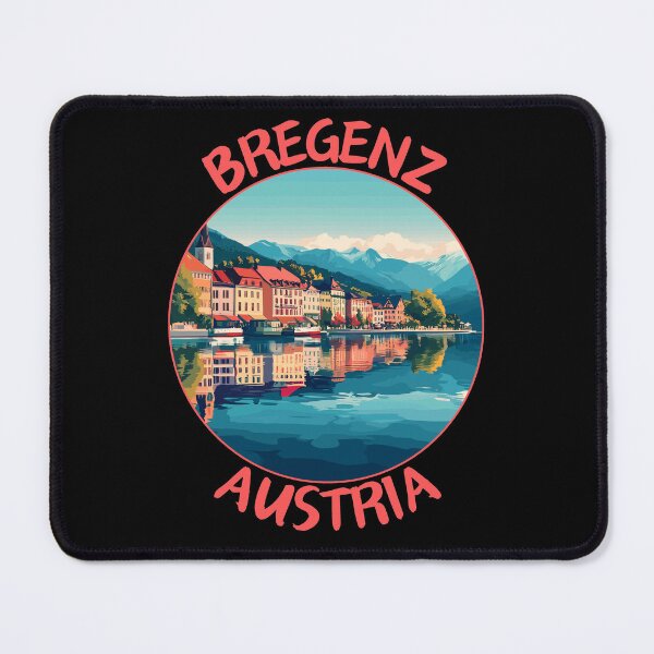 Item preview, Bregenz in Vorarlberg Austria Retro Travel Art Badge designed and sold by MaateoDesign.
