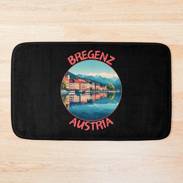 Item preview, Bregenz in Vorarlberg Austria Retro Travel Art Badge designed and sold by MaateoDesign.