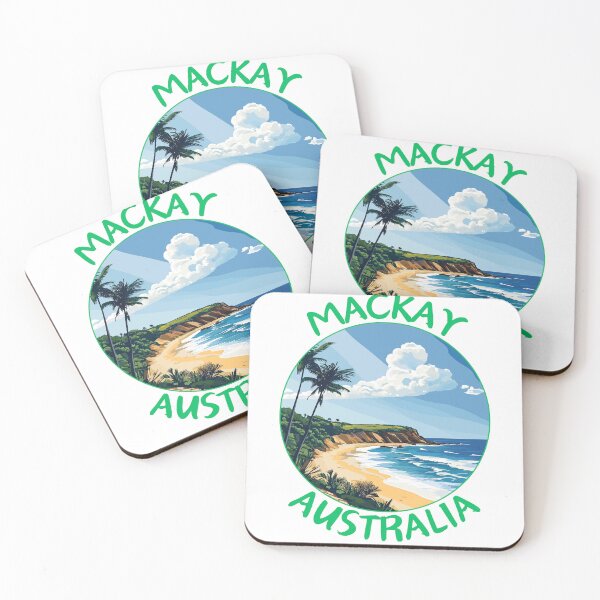 Item preview, Mackay in Queensland Australia Travel Art Badge designed and sold by MaateoDesign.