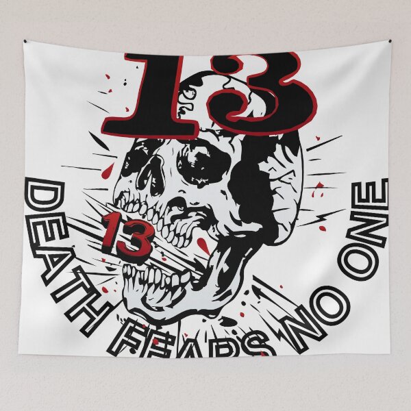 Item preview, head of death skull hipster skulls 13 number death fears no one designed and sold by Achille3777.