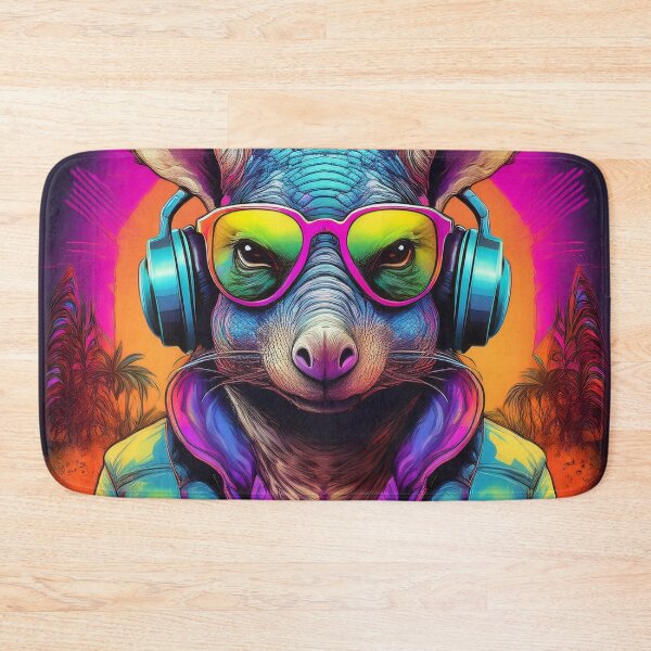 Item preview, Armadillo in Headphones and Shades Synthwave  designed and sold by Boxing Kangaroo Retail Company.