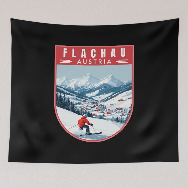 Item preview, Flachau in Salzburg Austria Retro Travel Art Emblem designed and sold by MaateoDesign.