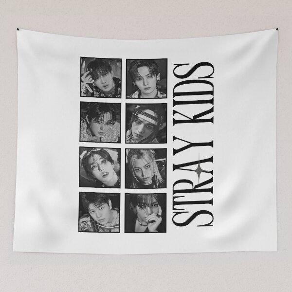Item preview, Stray Kids Group Eye Y2K Preppy Black and White Collage Design designed and sold by HELL0WBELLO.