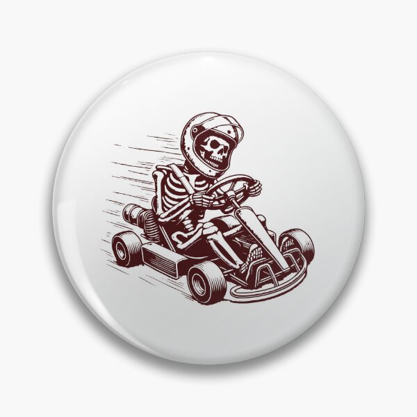 Item preview, Retro Skeleton Go-kart Driver Racing Adventure designed and sold by LuminOrb.