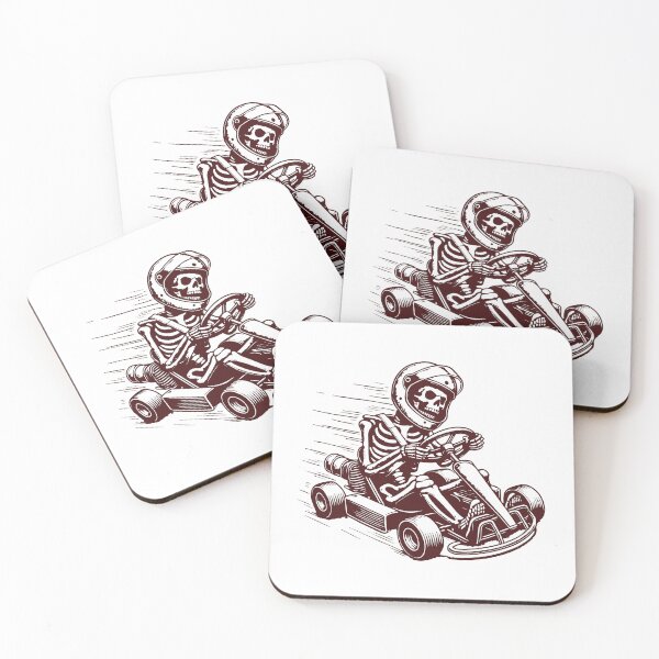 Item preview, Retro Skeleton Go-kart Driver Racing Adventure designed and sold by LuminOrb.