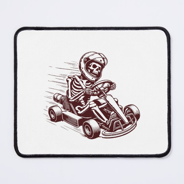 Item preview, Retro Skeleton Go-kart Driver Racing Adventure designed and sold by LuminOrb.