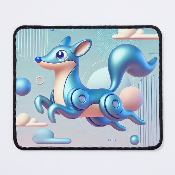 Item preview, Futuristic Blue Dog - Cyber Aesthetic Sci-Fi Art designed and sold by RobiCom.