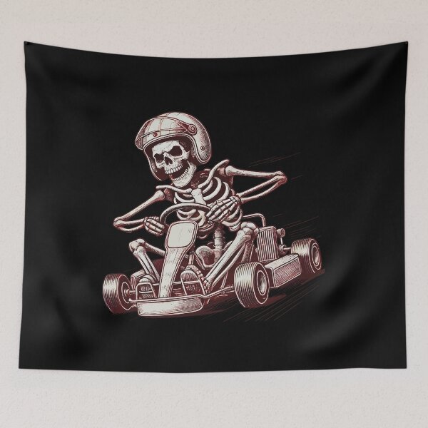 Item preview, Skeleton Go-kart Retro Adventure designed and sold by LuminOrb.