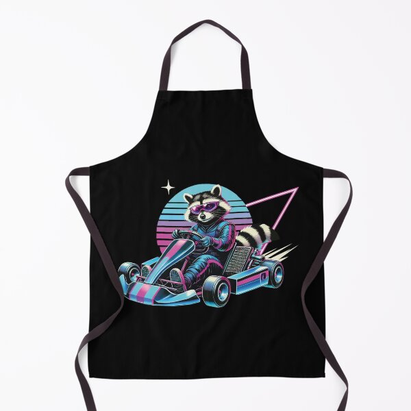 Item preview, Raccoon Go-kart Adventure In Vaporwave Style designed and sold by LuminOrb.