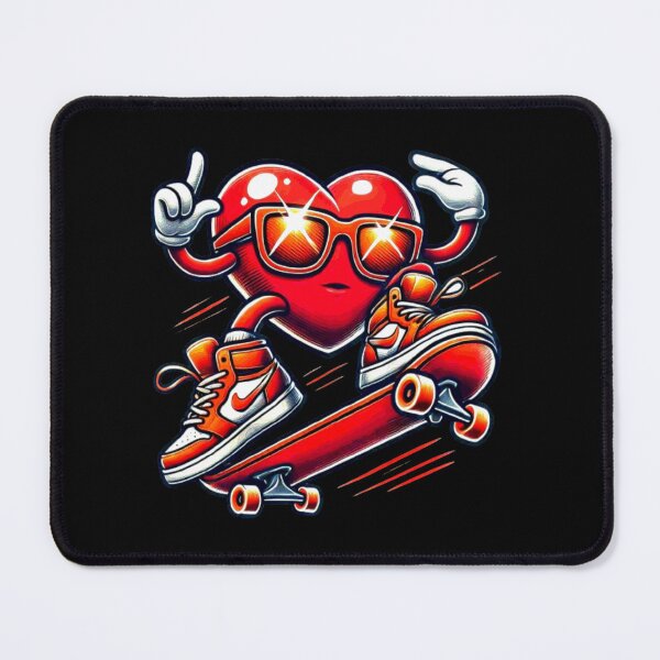 Item preview, Red Heart Skateboarding Happy Valentine's Day Funny Skater designed and sold by Creat-Des.