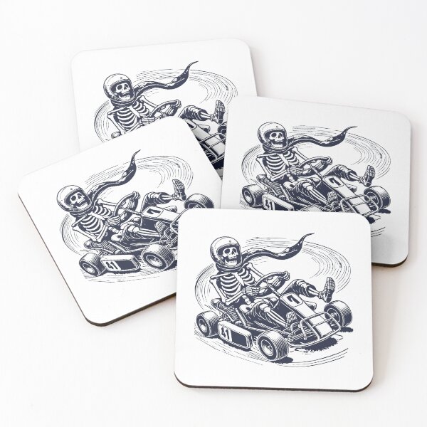 Item preview, Retro Skeleton Go-kart Driver Adventure designed and sold by LuminOrb.