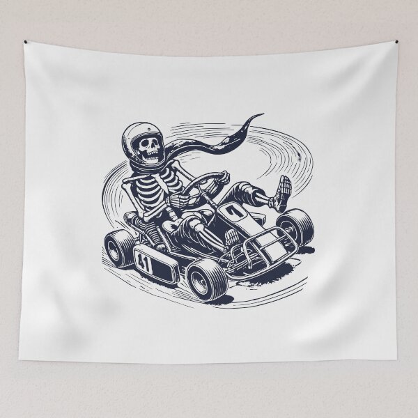 Item preview, Retro Skeleton Go-kart Driver Adventure designed and sold by LuminOrb.
