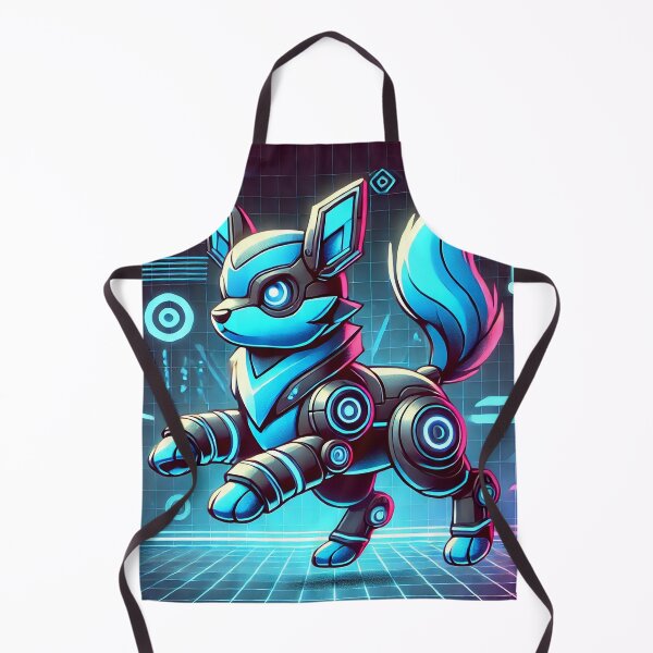 Item preview, Cybernetic Blue Dog - Futuristic Neon Sci-Fi Art designed and sold by RobiCom.