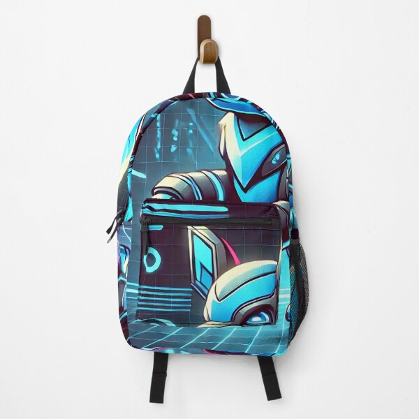 Item preview, Cybernetic Blue Dog - Futuristic Neon Sci-Fi Art designed and sold by RobiCom.