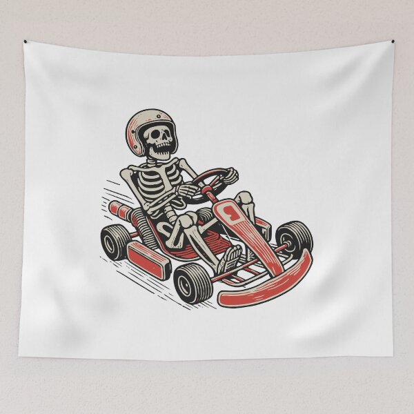 Item preview, Funny Skeleton Go-kart Driver Adventure designed and sold by LuminOrb.