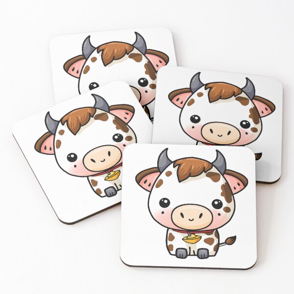 Item preview, Lunar New Year Ox Cow with Bell Collar designed and sold by Sweet Dreams Of Art.