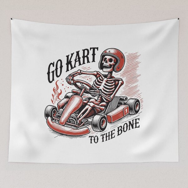 Item preview, Go-kart Down To The Bones Retro Look designed and sold by LuminOrb.