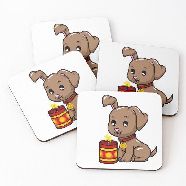 Item preview, Lunar New Year Dog with Fireworks designed and sold by Sweet Dreams Of Art.