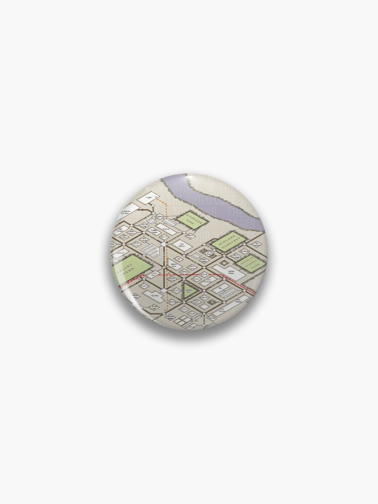 Thumbnail 1 of 3, Pin, A Mind Forever Voyaging Map designed and sold by aaronareed.