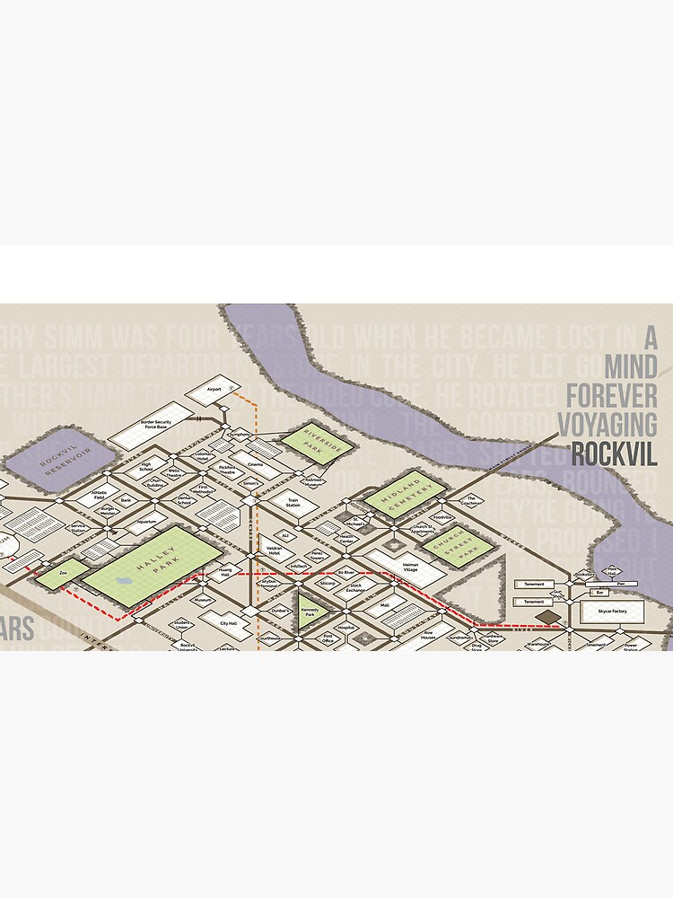 Thumbnail 4 of 4, Coffee Mug, A Mind Forever Voyaging Map designed and sold by aaronareed.