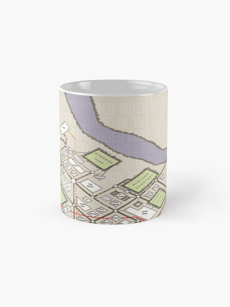 Thumbnail 4 of 6, Coffee Mug, A Mind Forever Voyaging Map designed and sold by aaronareed.