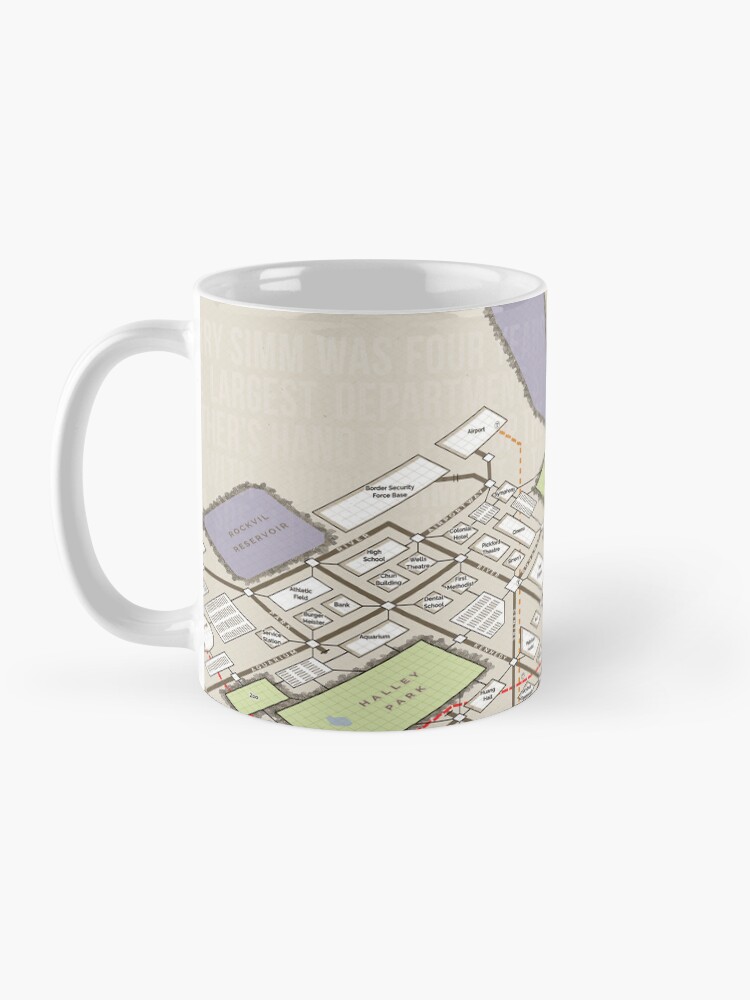 Thumbnail 3 of 6, Coffee Mug, A Mind Forever Voyaging Map designed and sold by aaronareed.