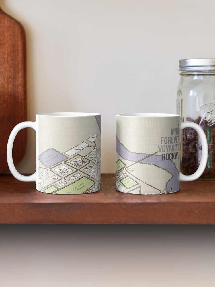 Thumbnail 2 of 6, Coffee Mug, A Mind Forever Voyaging Map designed and sold by aaronareed.