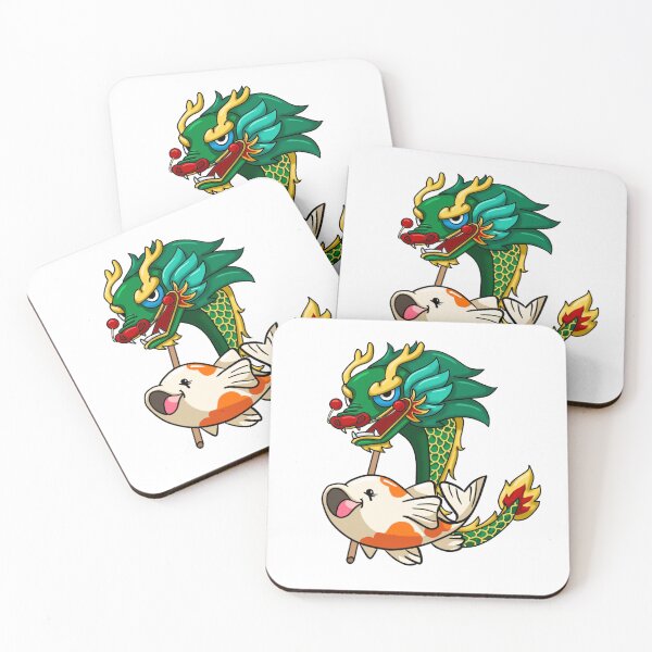 Item preview, Lunar New Year Koi Fish holding Dragon Puppet designed and sold by Sweet Dreams Of Art.
