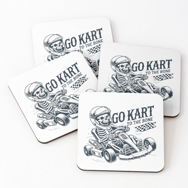 Item preview, Skeleton Go-kart To The Bone Retro Style designed and sold by LuminOrb.