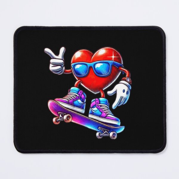 Item preview, Red Heart Skateboarding Happy Valentine's Day Funny Skater designed and sold by Creat-Des.