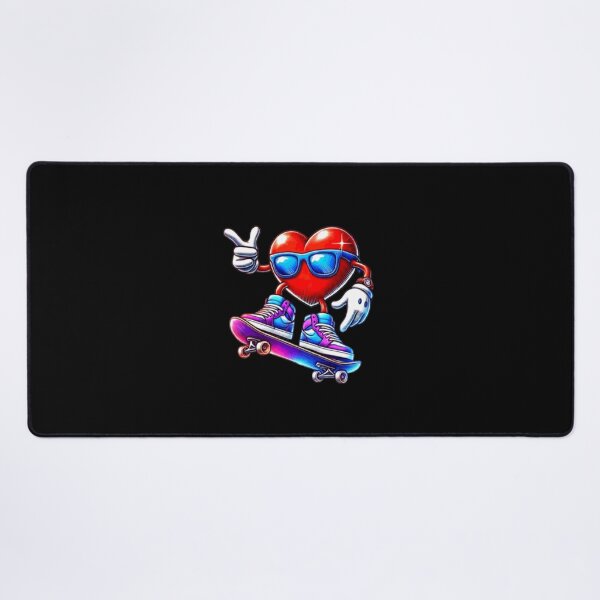 Item preview, Red Heart Skateboarding Happy Valentine's Day Funny Skater   designed and sold by Creat-Des.
