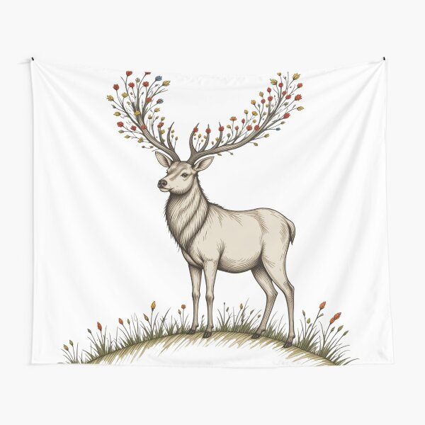Item preview, Majestic Blooming Antlers Elk designed and sold by RebelPaintBrush.
