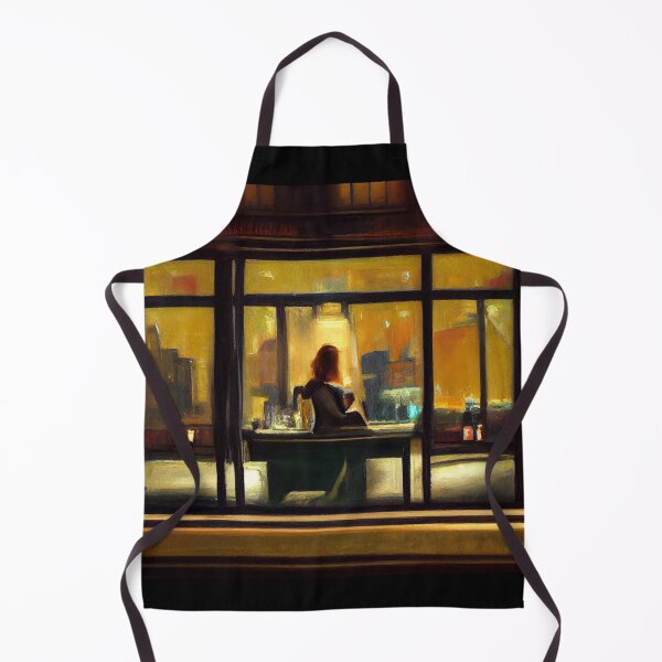 Item preview, Midnight Reflections: A Hopper-Inspired Moment of Solitude designed and sold by ZGigerBarker.