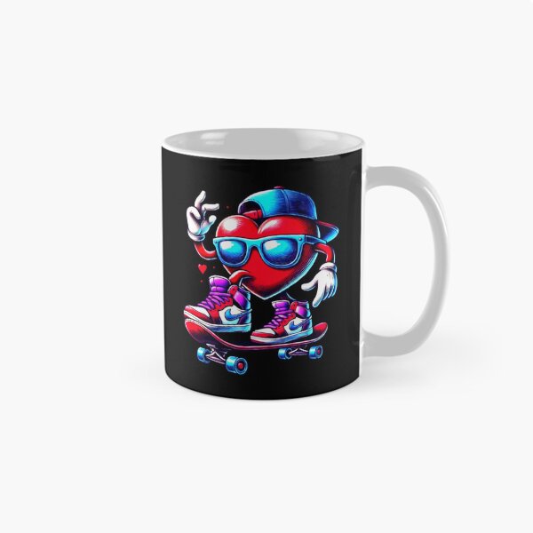 Item preview, Red Heart Skateboarding Happy Valentine's Day Funny Skater   designed and sold by Creat-Des.