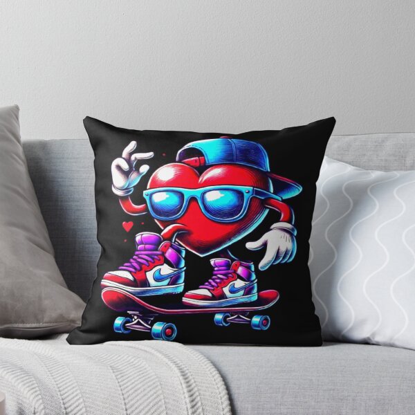 Item preview, Red Heart Skateboarding Happy Valentine's Day Funny Skater   designed and sold by Creat-Des.