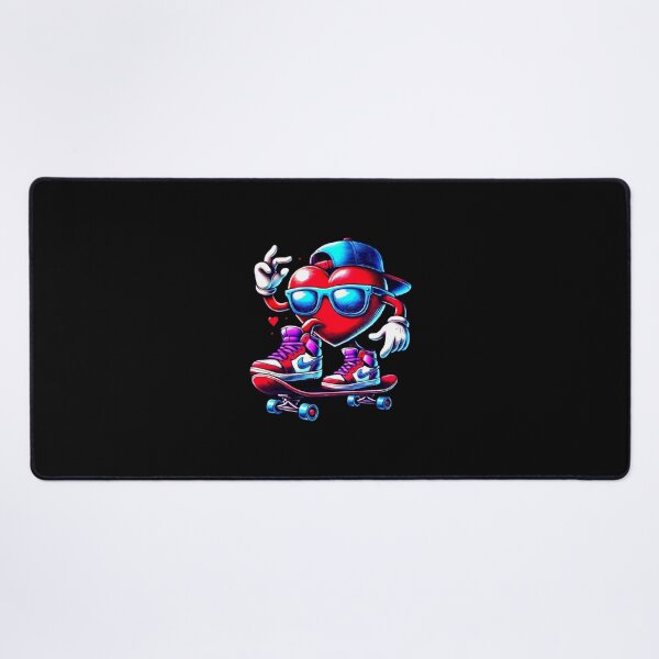 Item preview, Red Heart Skateboarding Happy Valentine's Day Funny Skater designed and sold by Creat-Des.