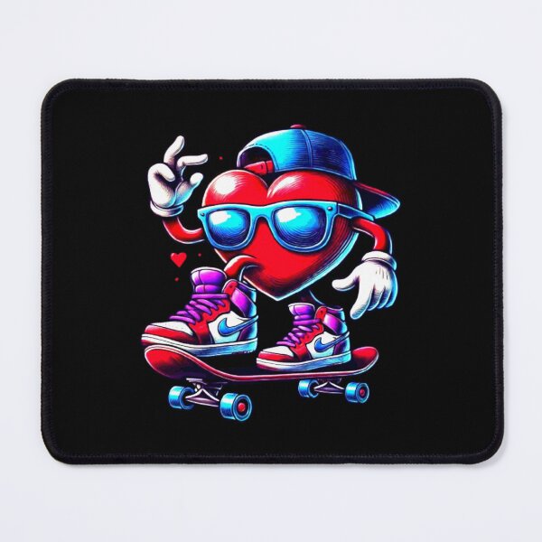 Item preview, Red Heart Skateboarding Happy Valentine's Day Funny Skater designed and sold by Creat-Des.
