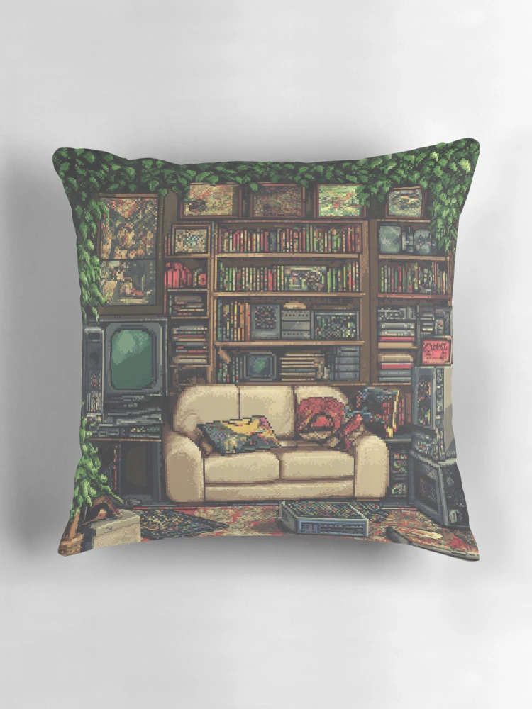 Thumbnail 3 of 4, Pillow, Gameroom In 8bit designed and sold by Rtymer.