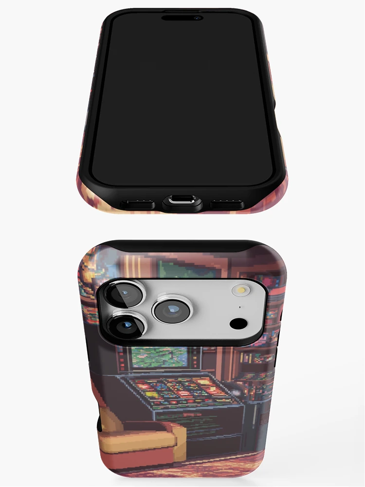Thumbnail 3 of 4, iPhone Case, Gameroom In 8bit designed and sold by Rtymer.