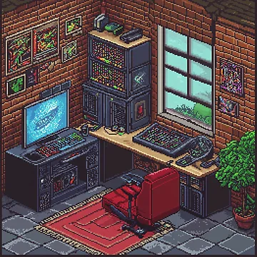 Artwork thumbnail, Gameroom In 8bit by Rtymer