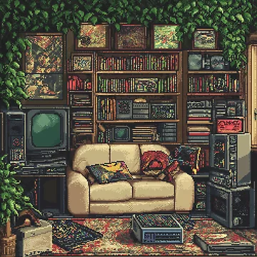 Artwork thumbnail, Gameroom In 8bit by Rtymer