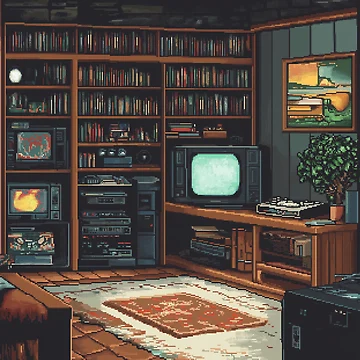 Artwork thumbnail, Gameroom In 8bit by Rtymer
