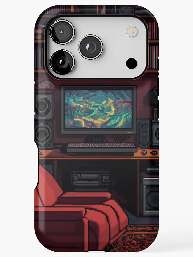 Thumbnail 1 of 4, iPhone Case, Gameroom In 8bit designed and sold by Rtymer.