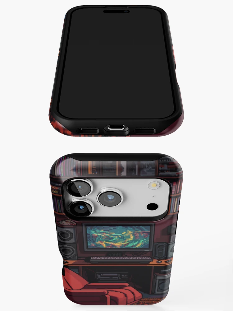 Thumbnail 3 of 4, iPhone Case, Gameroom In 8bit designed and sold by Rtymer.
