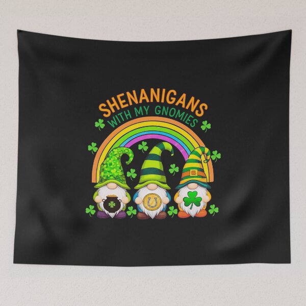 Item preview, Shenanigans with My Gnomies: Colorful St. Patrick’s Day Gnome Art designed and sold by elynne9.