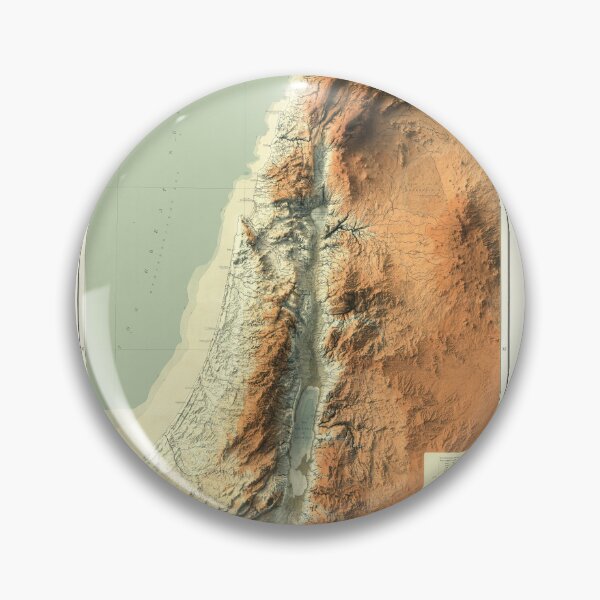 Item preview, 1906 Palestine Orographical Shaded Relief 3D Map digitally-rendered designed and sold by ThinkAboutMaps.