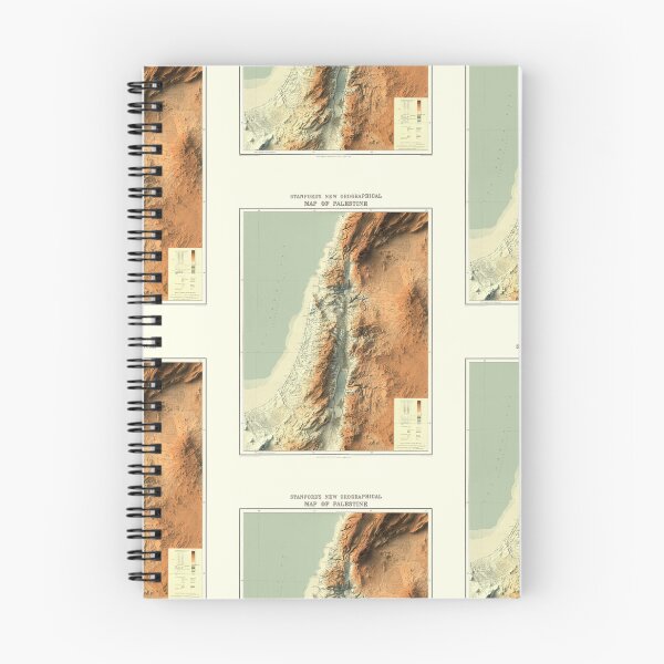 Item preview, 1906 Palestine Orographical Shaded Relief 3D Map digitally-rendered designed and sold by ThinkAboutMaps.