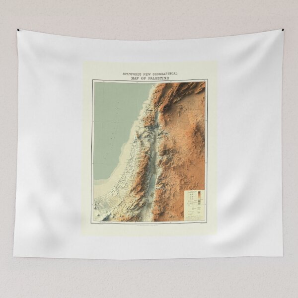 Item preview, 1906 Palestine Orographical Shaded Relief 3D Map digitally-rendered designed and sold by ThinkAboutMaps.