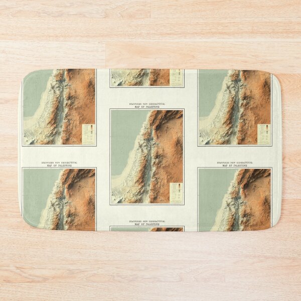 Item preview, 1906 Palestine Orographical Shaded Relief 3D Map digitally-rendered designed and sold by ThinkAboutMaps.