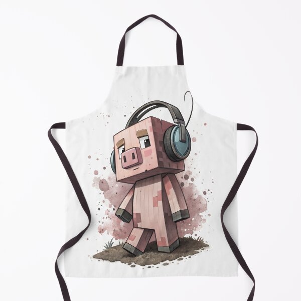 Item preview, Cool Minecraft pig wearing headphones designed and sold by glenwith1na.